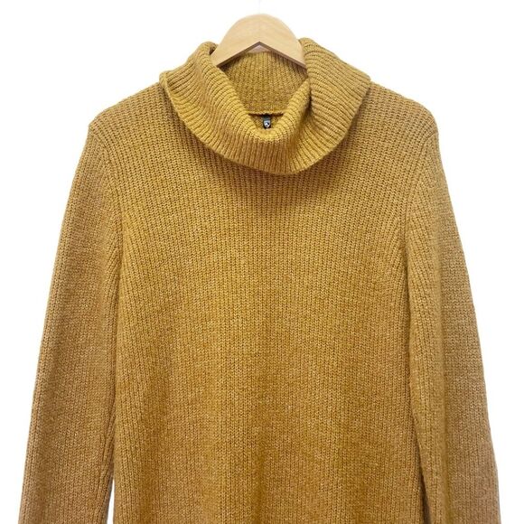 Kuhl Makenna Wool Blend Cozy Sweater Dress Golden Mustard Tan Women’s Size Small - Picture 3 of 9